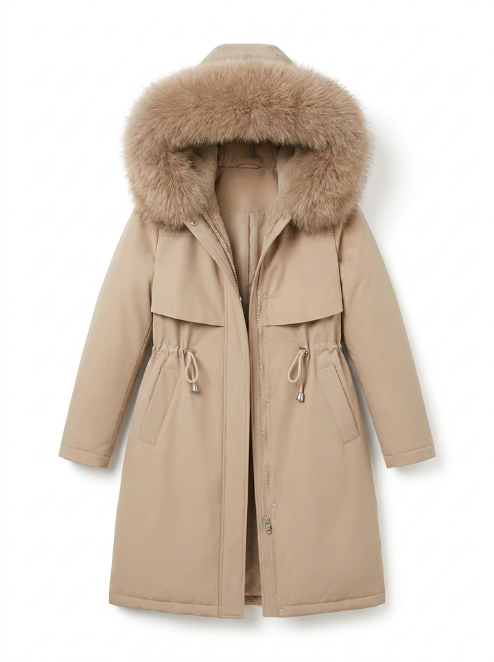 Claudia | Abrigos Mujer Parka con Capucha y Cremallera