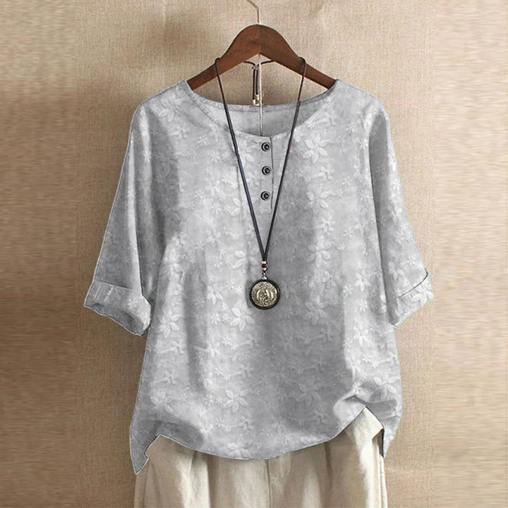 Claudia | Blusa Estampada de Manga Tres Cuartos