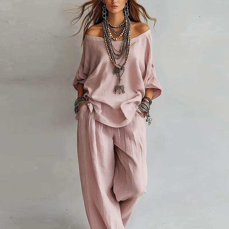 Claudia | Conjunto Blusa y Pantalones Mujer Moda