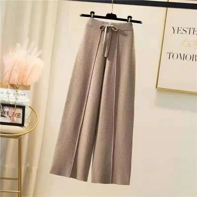 Claudia | Pantalones Mujer Tiro Alto Pierna Ancha