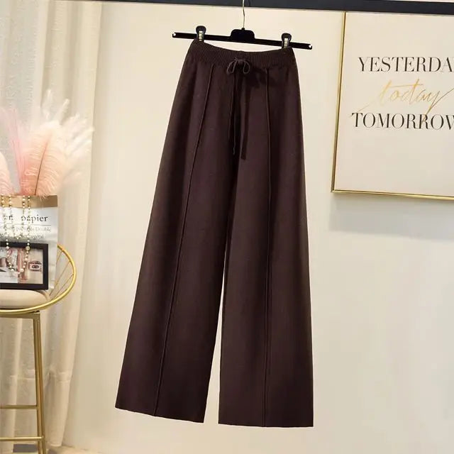 Claudia | Pantalones Mujer Tiro Alto Pierna Ancha