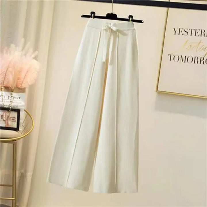 Claudia | Pantalones Mujer Tiro Alto Pierna Ancha