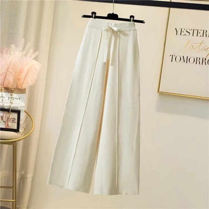 Claudia | Pantalones Mujer Tiro Alto Pierna Ancha