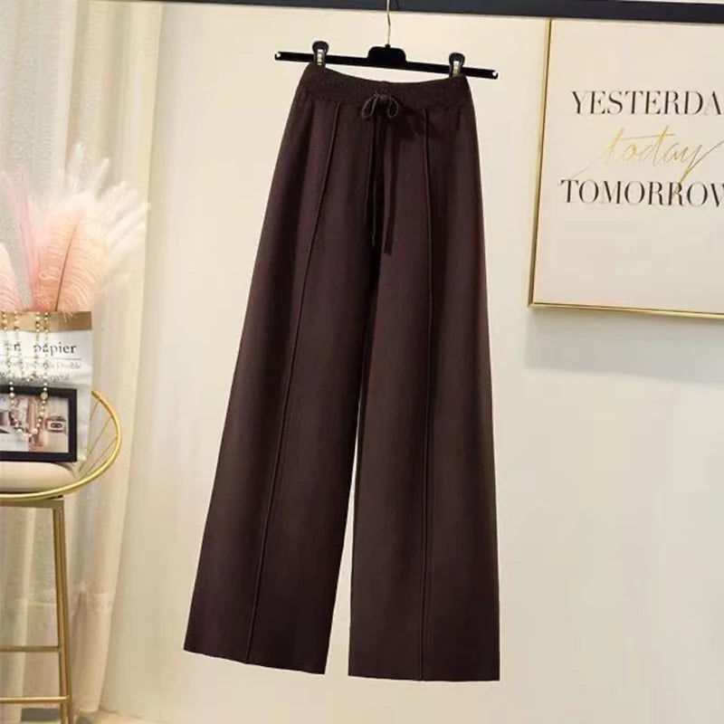 Claudia | Pantalones Mujer Tiro Alto Pierna Ancha