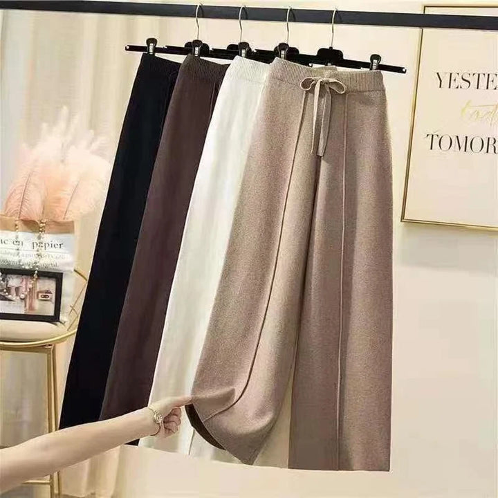 Claudia | Pantalones Mujer Tiro Alto Pierna Ancha