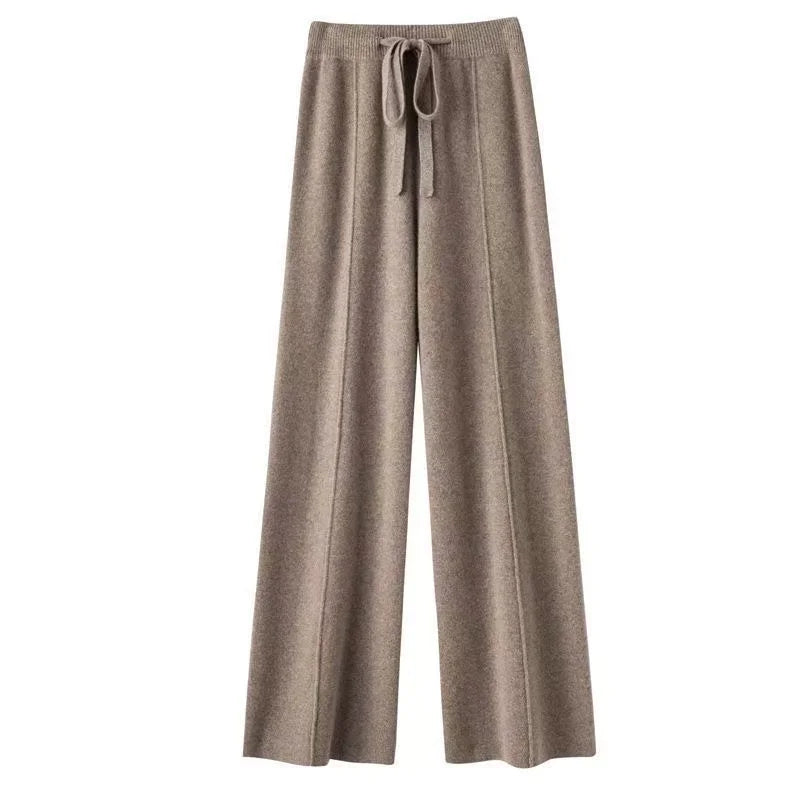 Claudia | Pantalones Mujer Tiro Alto Pierna Ancha