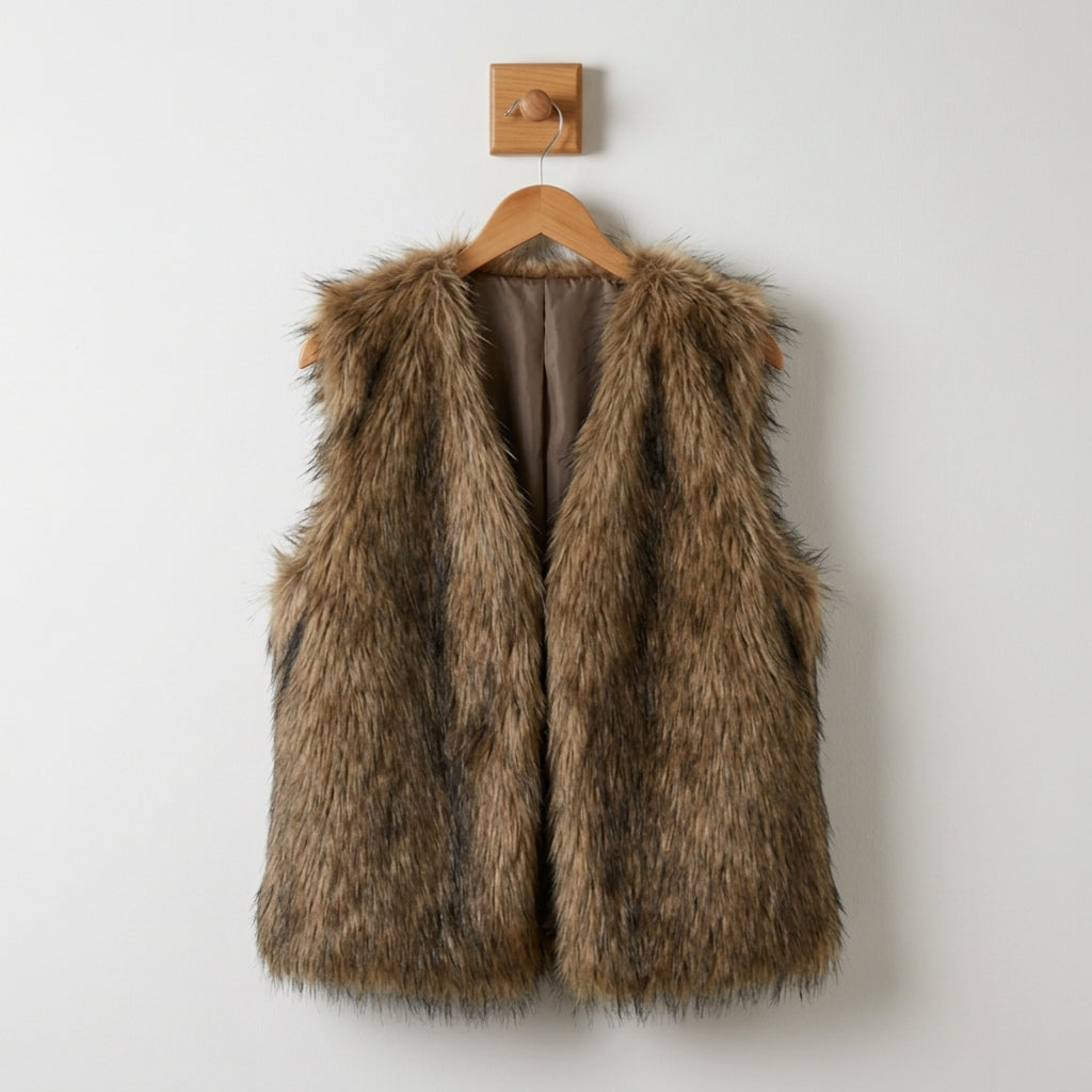 Cristina | Chaleco Mujer Faux Fur Sin Mangas