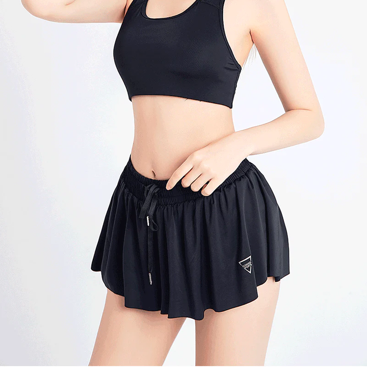 Cristina | Falda Pantalón Negra Capas Shorts Integrados