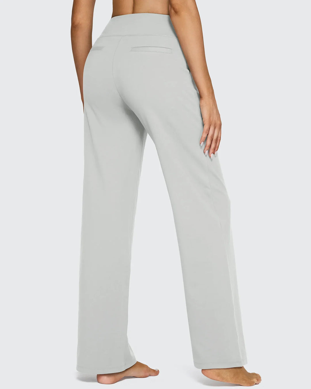 Cristina | Pantalones Mujer Tiro Alto Pierna Ancha con Bolsillos