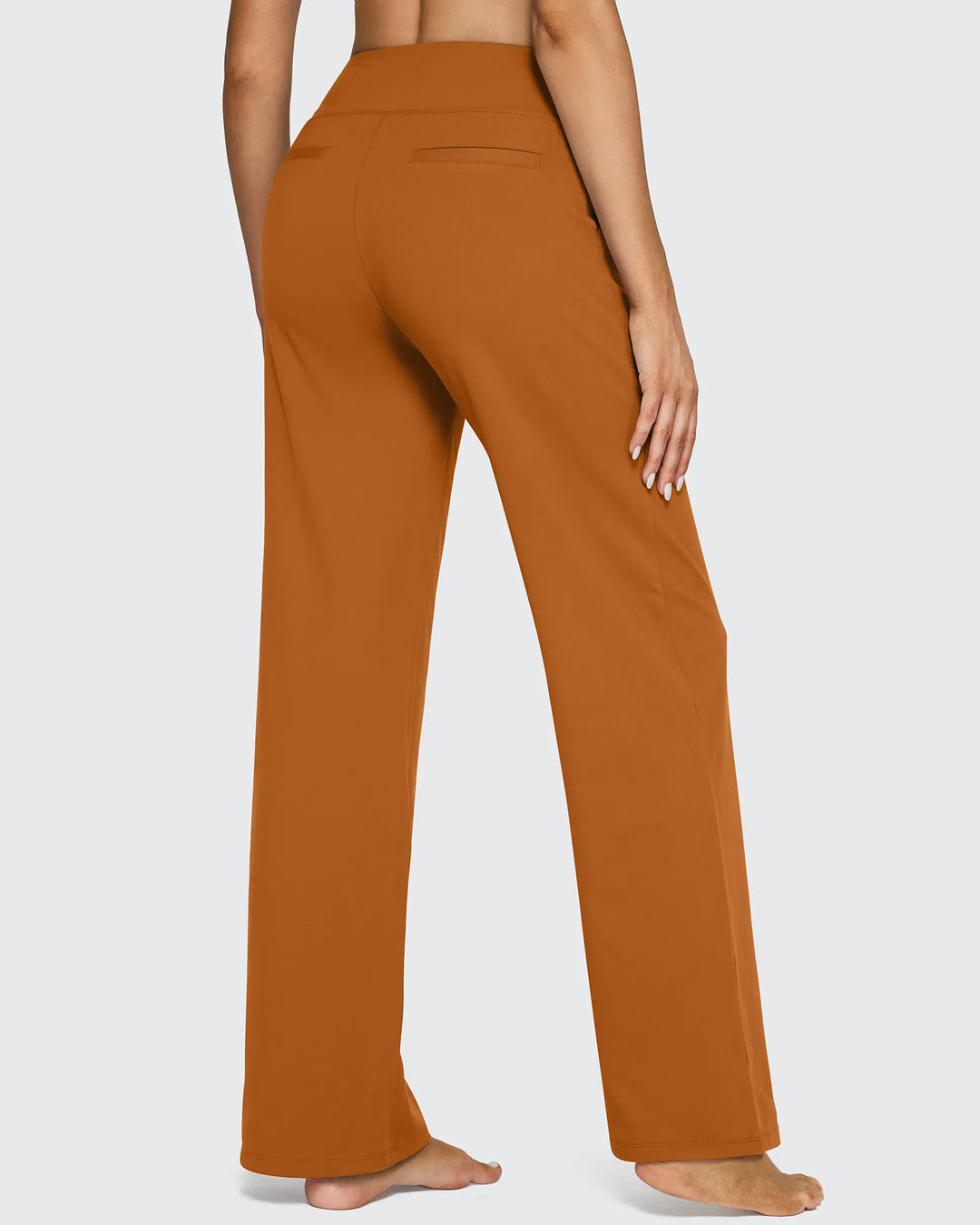 Cristina | Pantalones Mujer Tiro Alto Pierna Ancha con Bolsillos