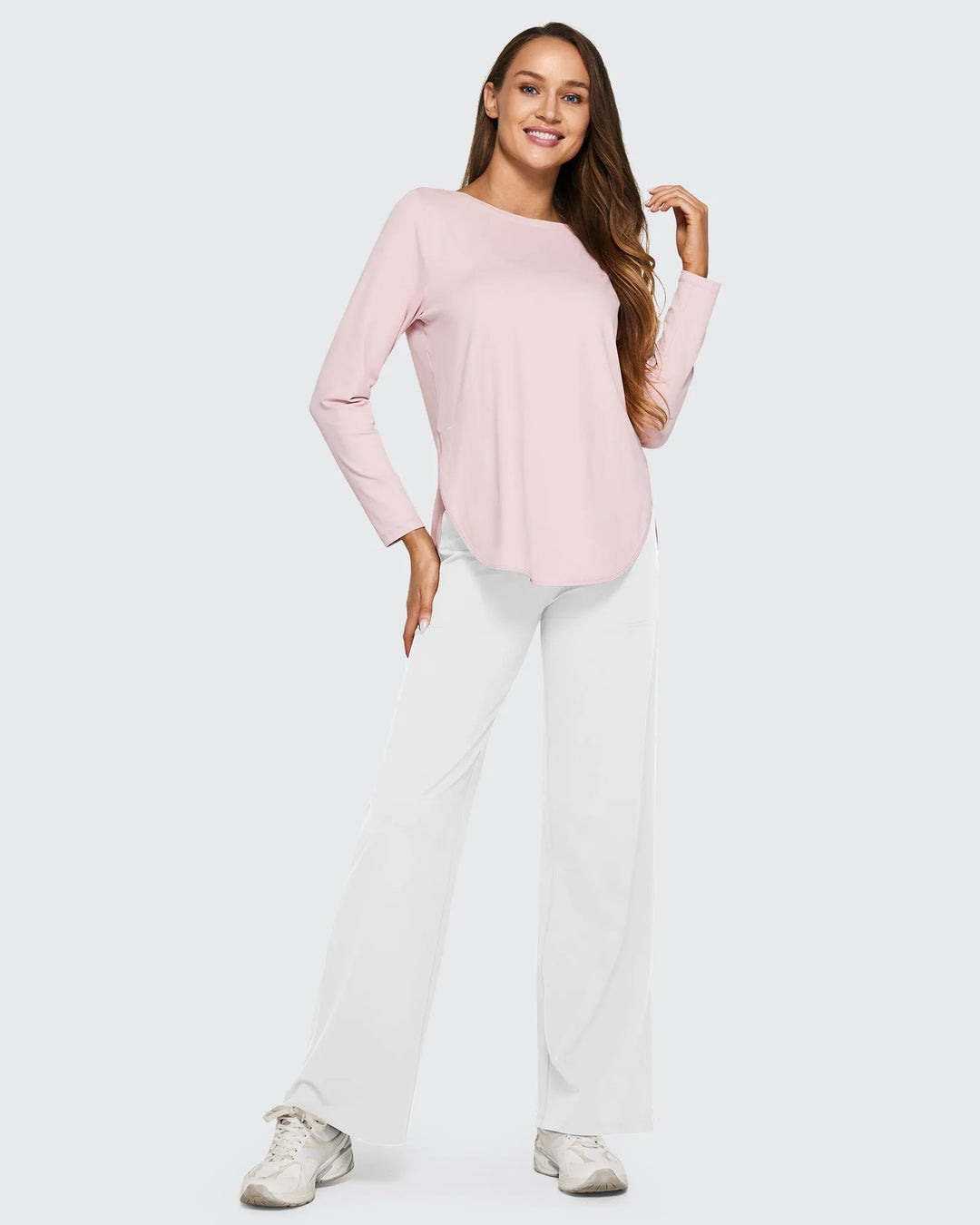 Cristina | Pantalones Mujer Tiro Alto Pierna Ancha con Bolsillos