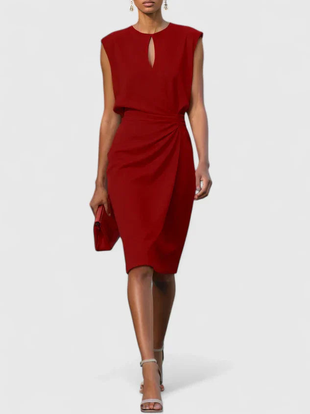 Cristina | Vestido Midi Mujer con Fruncido Invitada