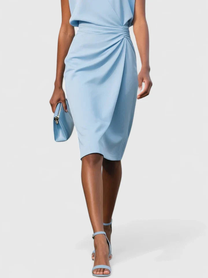 Cristina | Vestido Midi Mujer con Fruncido Invitada