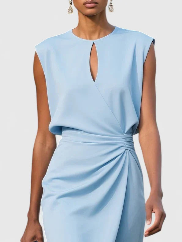 Cristina | Vestido Midi Mujer con Fruncido Invitada