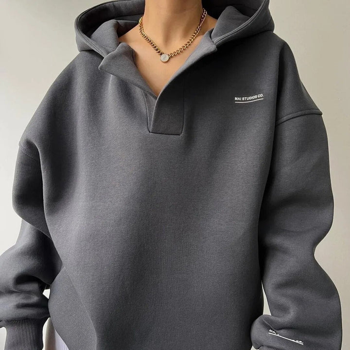 Cruz | Sudadera Unisex Oversize con Capucha y Manga Larga