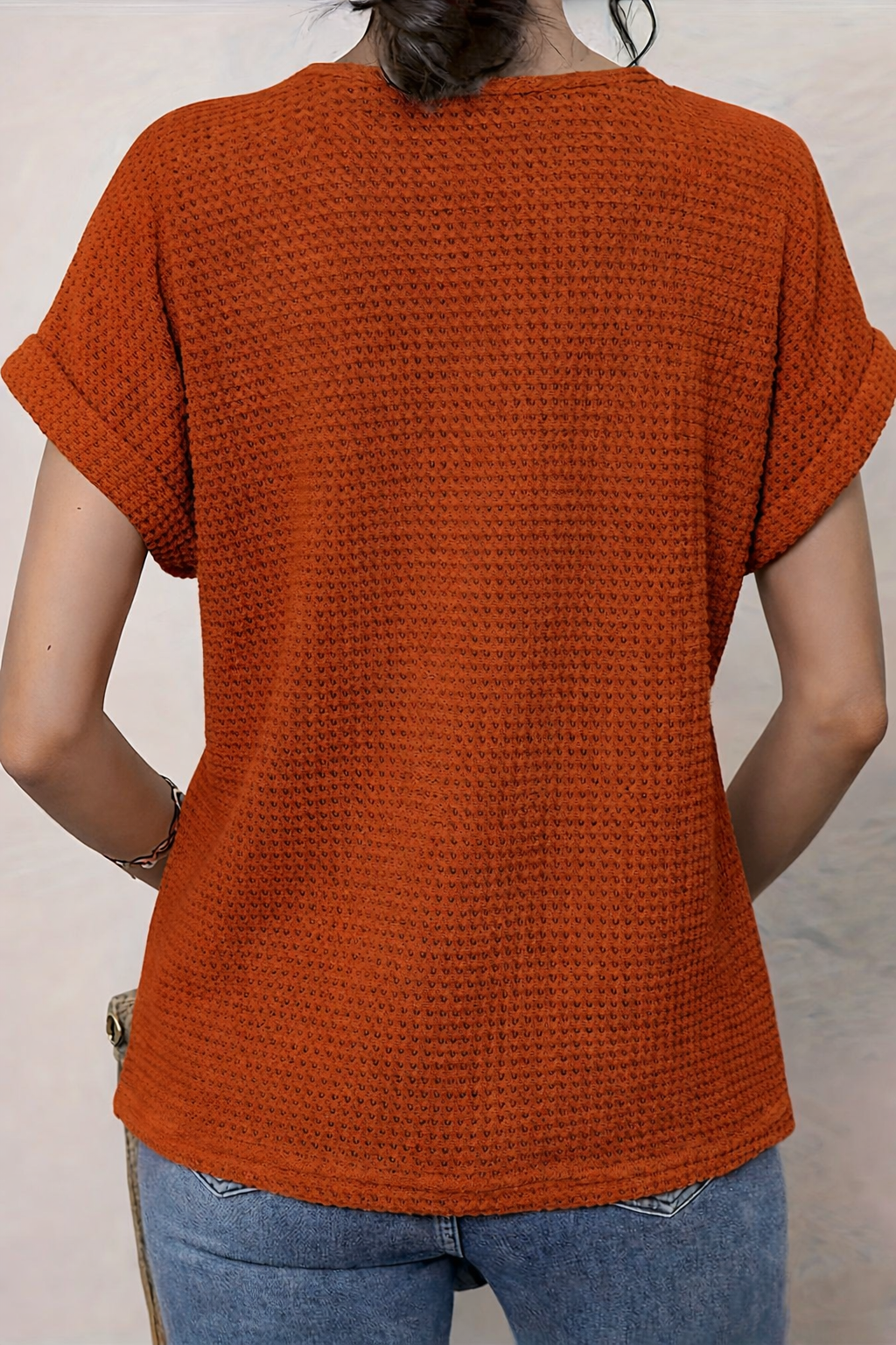 Daniela | Blusa Manga Corta Cuello V Encaje Bordado