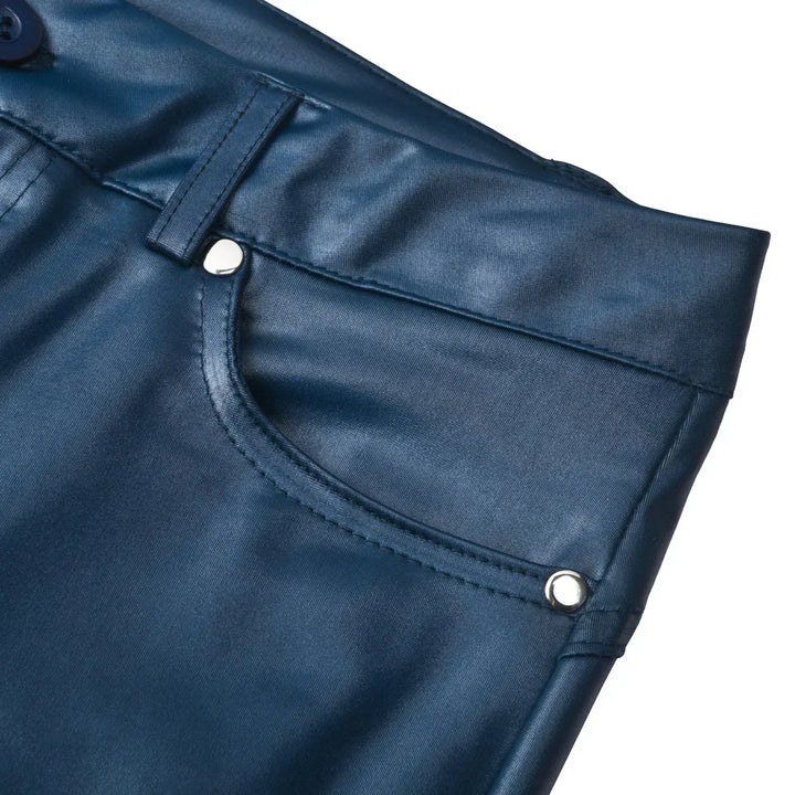 Daniela | Pantalones Mujer Cuero Sintético Tiro Alto Skinny