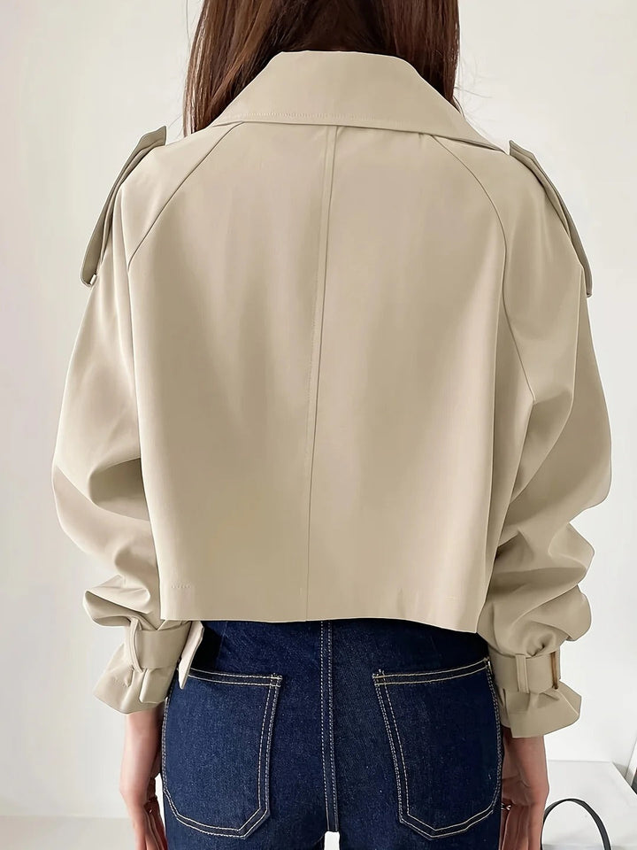 Diana | Gabardina Mujer Cropped Trench Beige