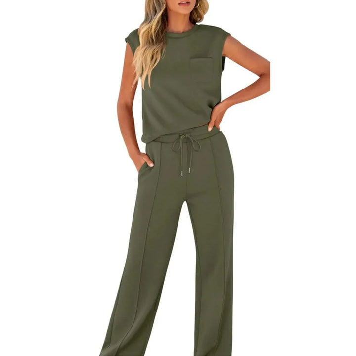 Diana | Pijama Mujer Manga Corta Pantalón Ancho