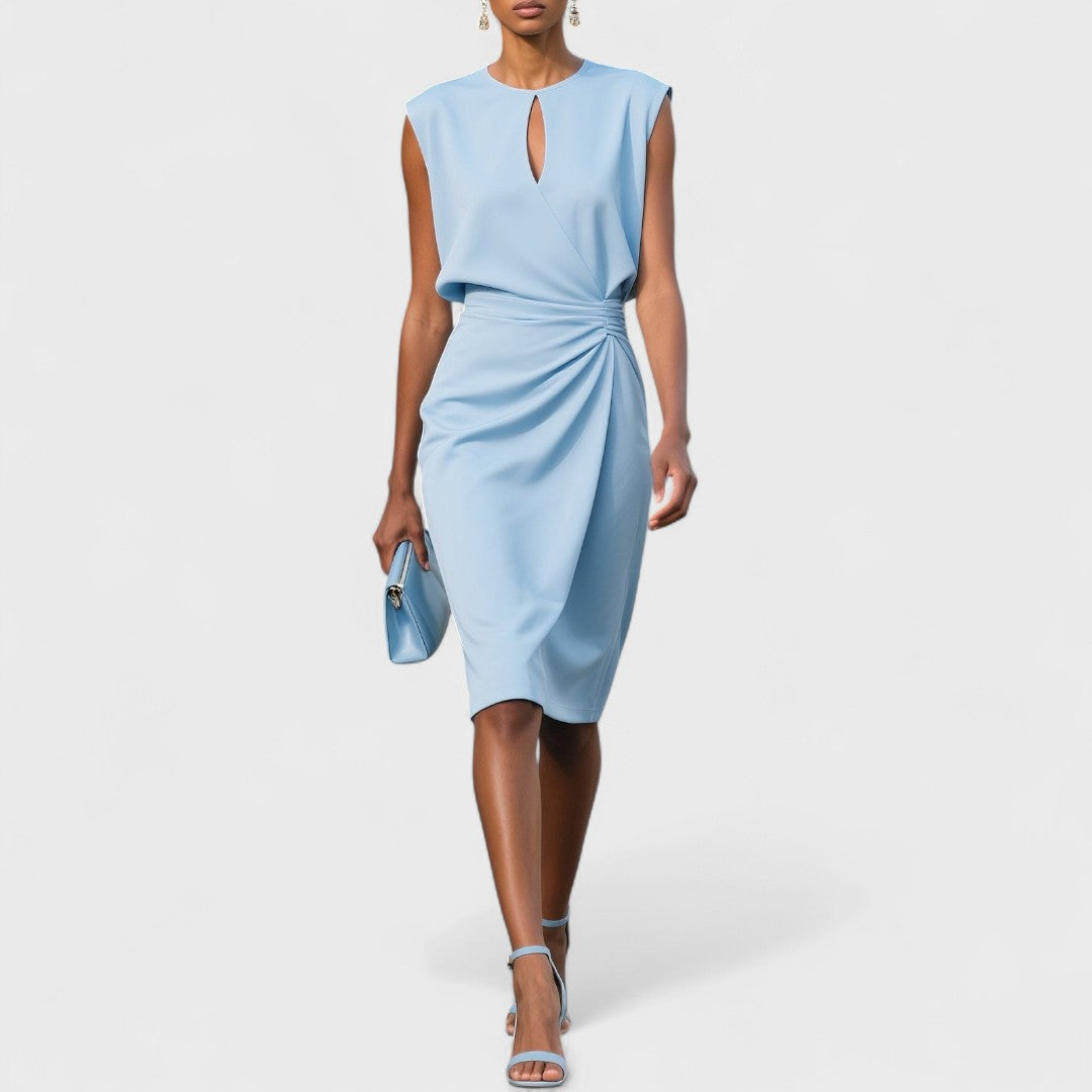 Diana | Vestido Midi Mujer Drapeado Invitada