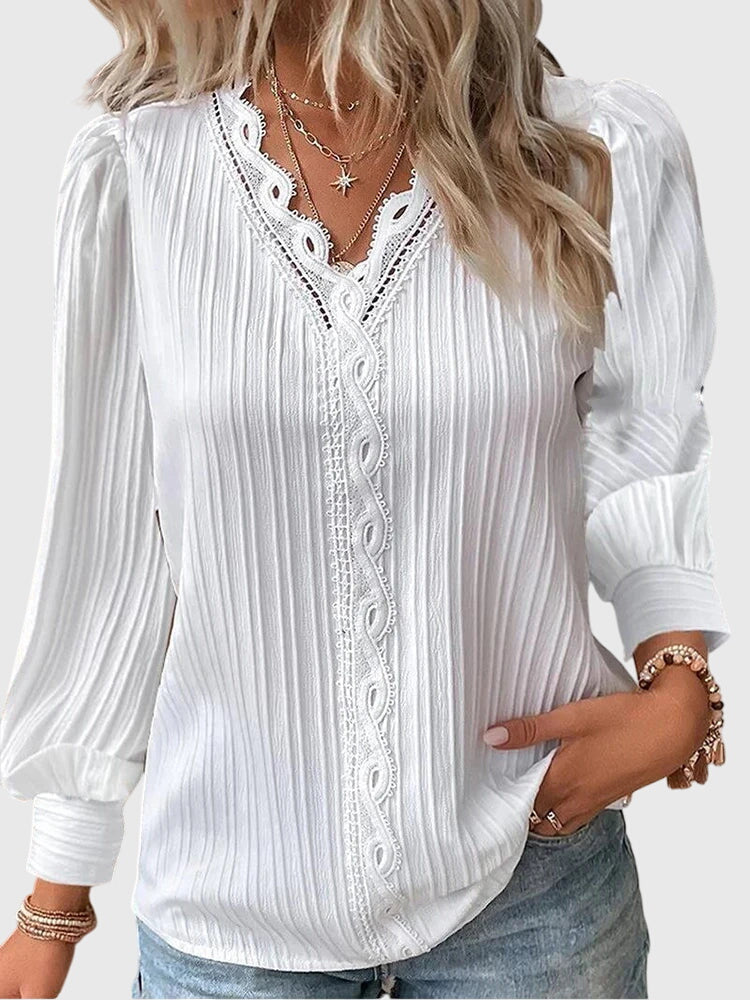 Elena | Blusa Mujer Manga Larga con Encaje