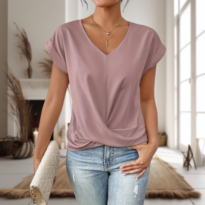 Fernanda | Camiseta Mujer Cuello V Manga Corta