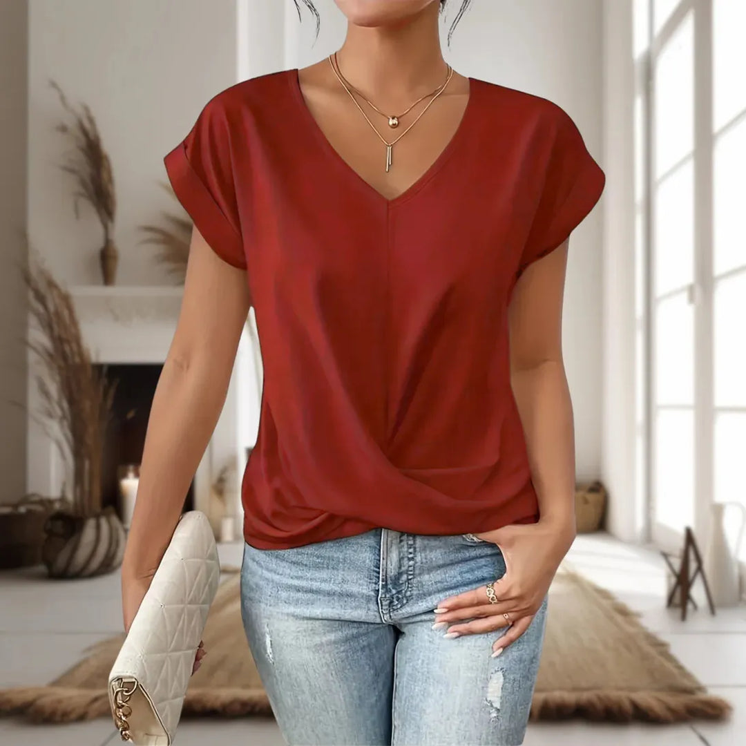 Fernanda | Camiseta Mujer Cuello V Manga Corta