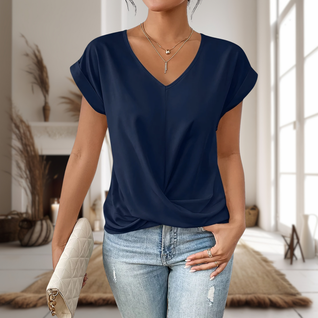 Fernanda | Camiseta Mujer Cuello V Manga Corta