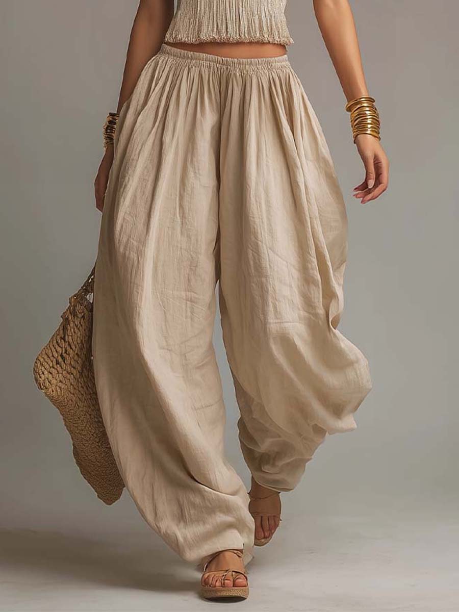 Fernanda | Conjunto Pantalón Harem y Top Halter Mujer