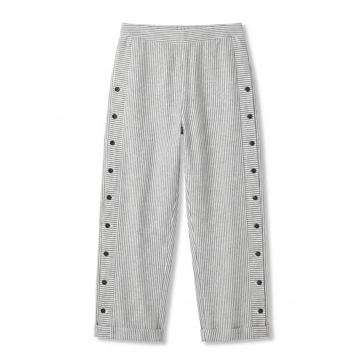 Gabriela | Pantalón Rayado Botones Mujer