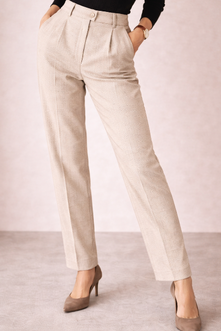 Gabriela | Pantalones Mujer Lana Pliegues