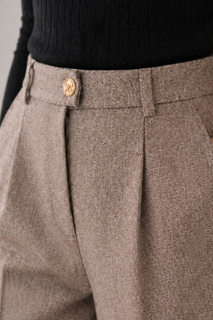 Gabriela | Pantalones Mujer Lana Pliegues