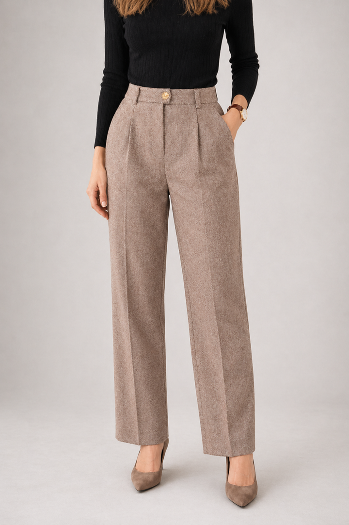 Gabriela | Pantalones Mujer Lana Pliegues