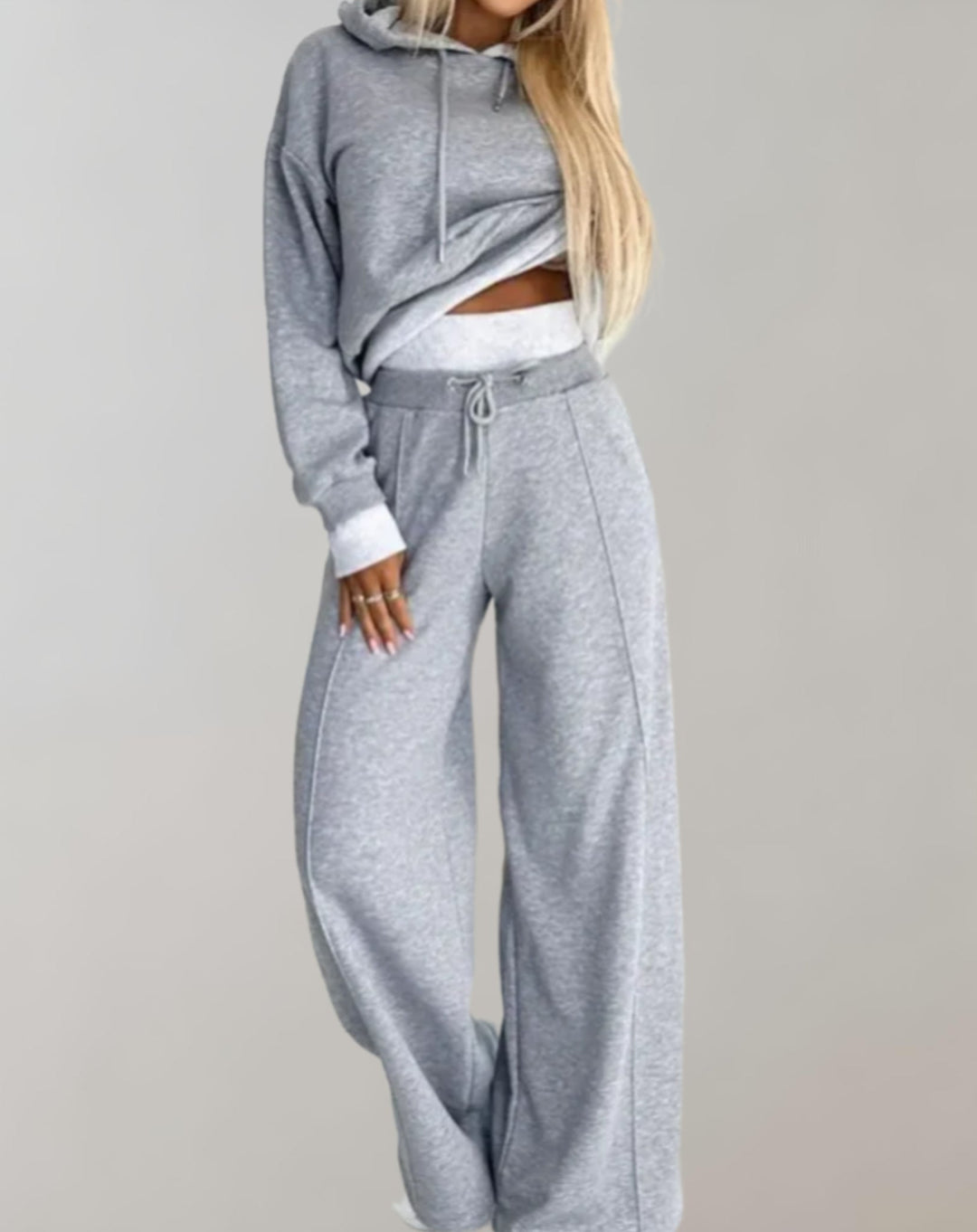 Gabriela | Sudadera Cropped Wide Leg Set