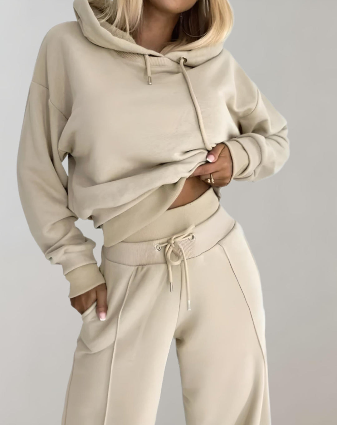 Gabriela | Sudadera Cropped Wide Leg Set