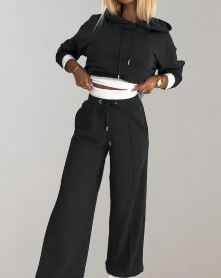 Gabriela | Sudadera Cropped Wide Leg Set