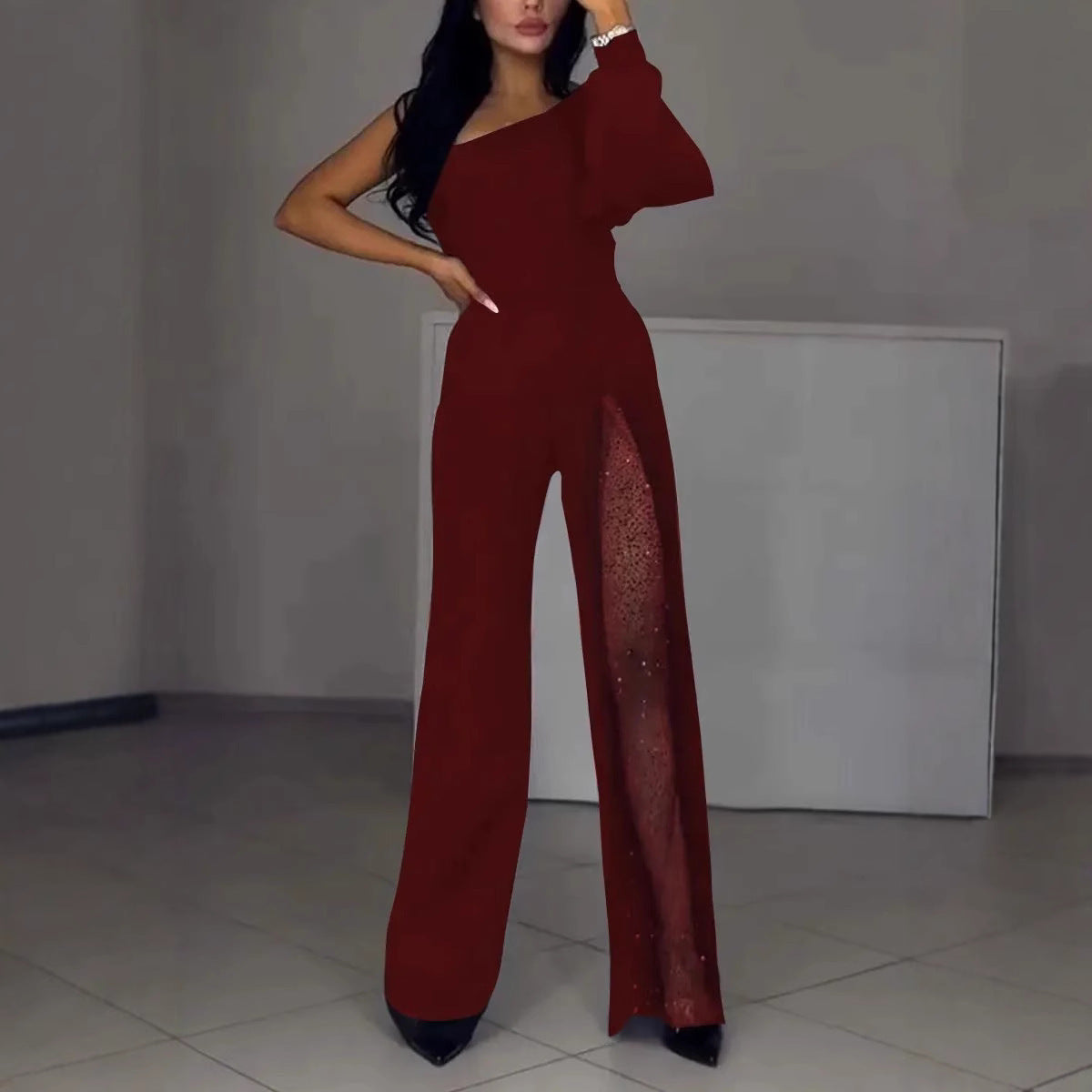 Gloria | Mono Blanco Mujer Pantalón Lentejuelas