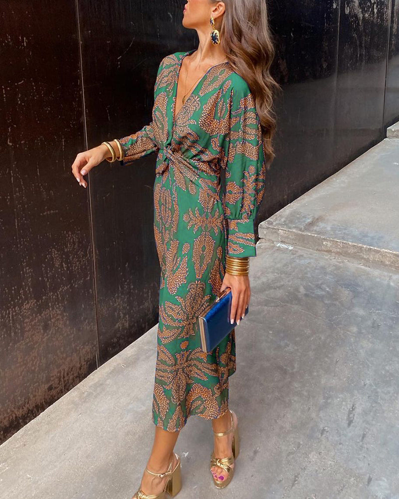 Gloria | Vestido Midi Estampado Mujer