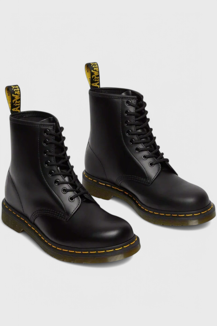 Toni | Botas Militares Negras de Cordones
