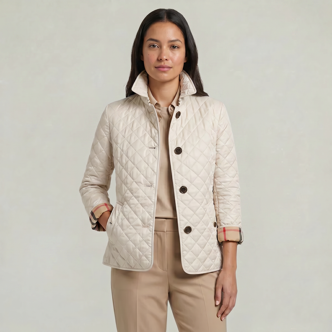 Inés | Chaqueta Acolchada Mujer Botones Cuello