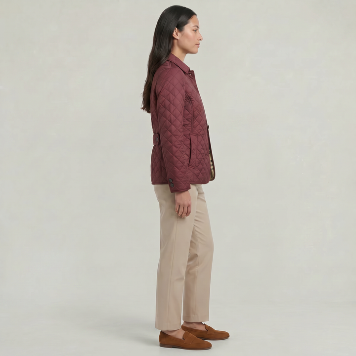 Inés | Chaqueta Acolchada Mujer Botones Cuello