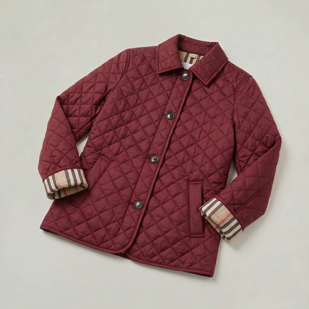 Inés | Chaqueta Acolchada Mujer Botones Cuello