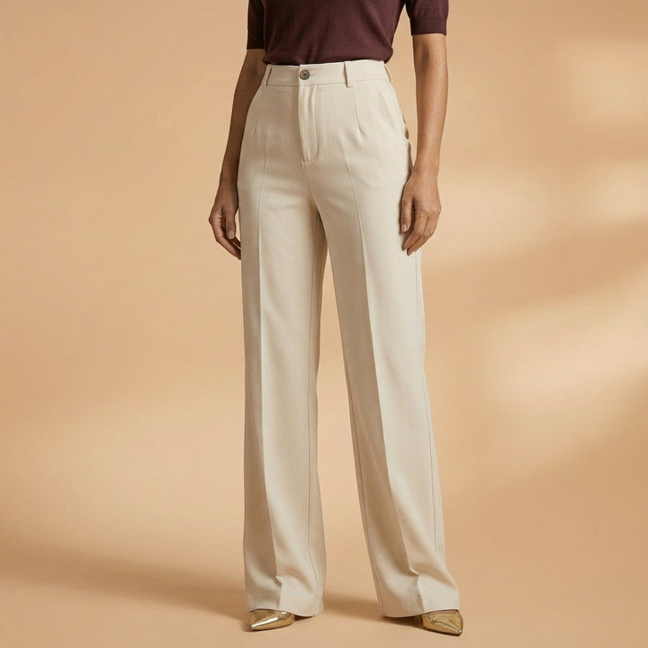 Irene | Pantalones Mujer Tiro Alto Pierna Ancha