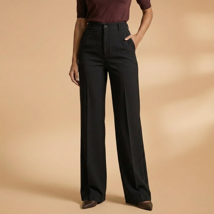 Irene | Pantalones Mujer Tiro Alto Pierna Ancha