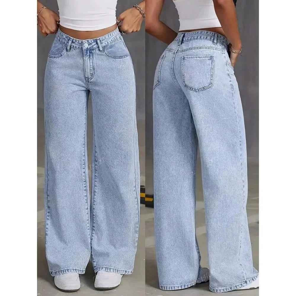 Irene | Vaqueros Mujer Tiro Alto Wide Leg