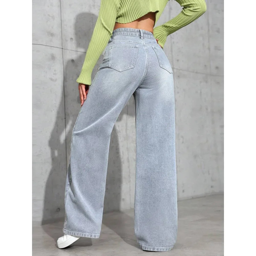 Irene | Vaqueros Mujer Tiro Alto Wide Leg