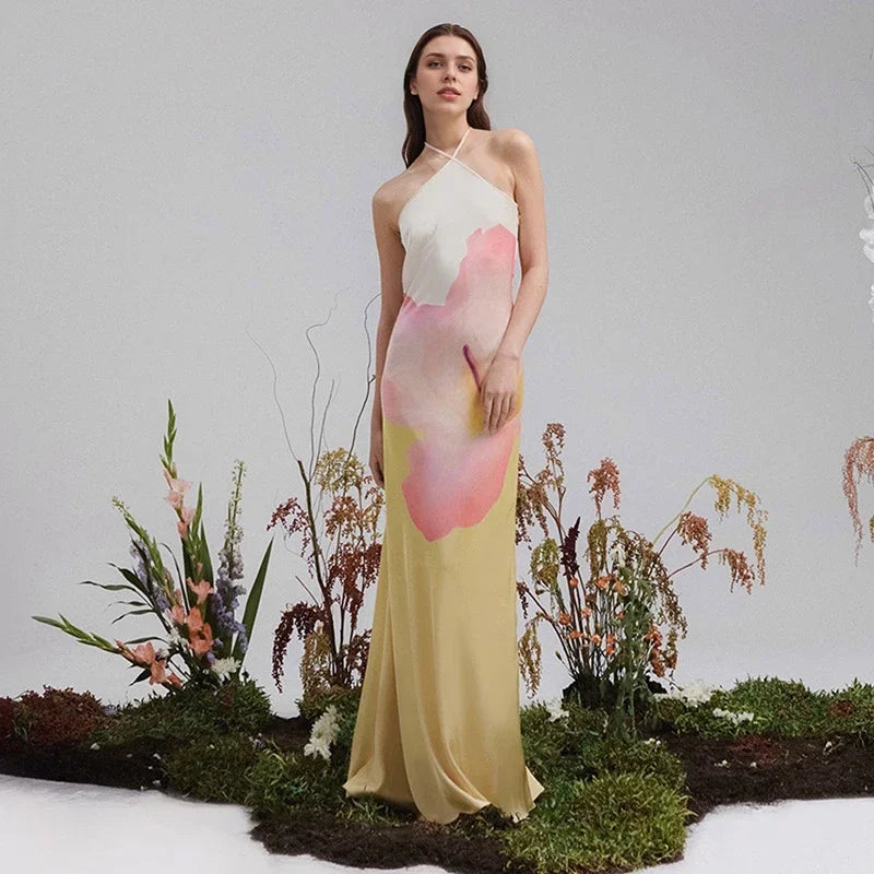 Irene | Vestido Maxi Floral Mujer Un Hombro