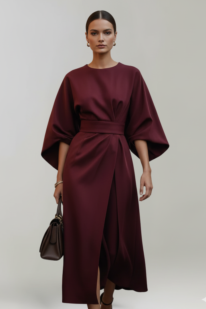Irene | Vestido Midi Manga Kimono Mujer