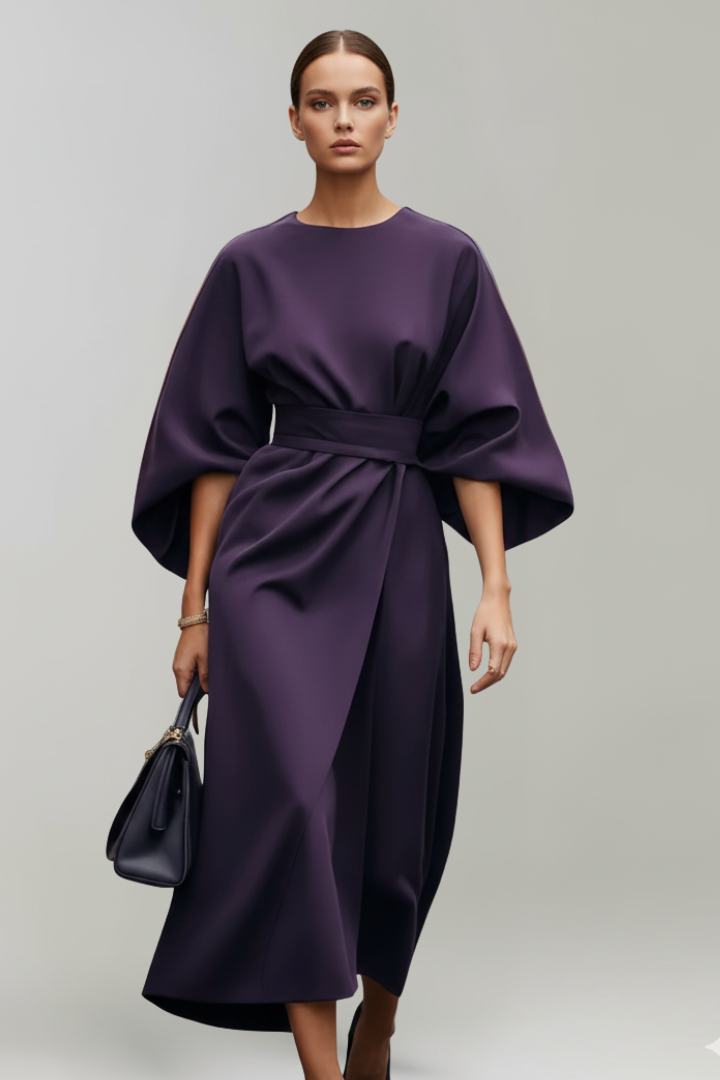 Irene | Vestido Midi Manga Kimono Mujer