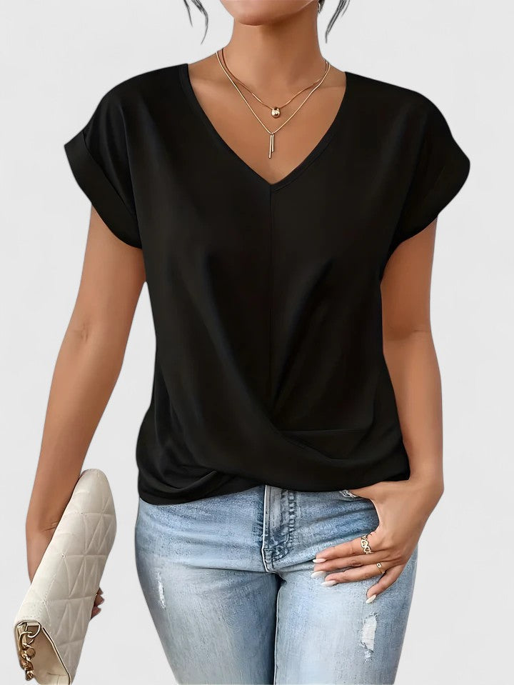 Isabella | Camiseta Cuello en V Manga Corta
